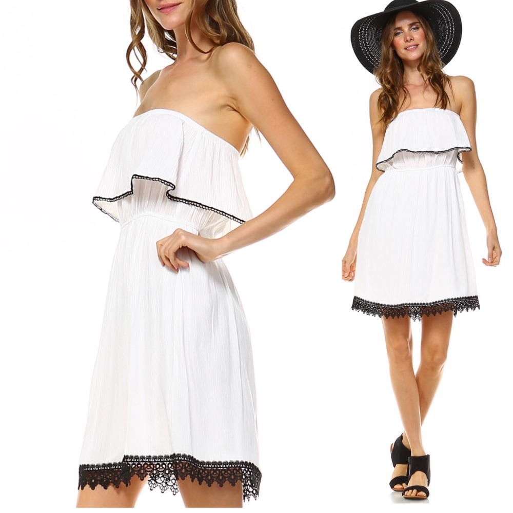 White Strapless Dress